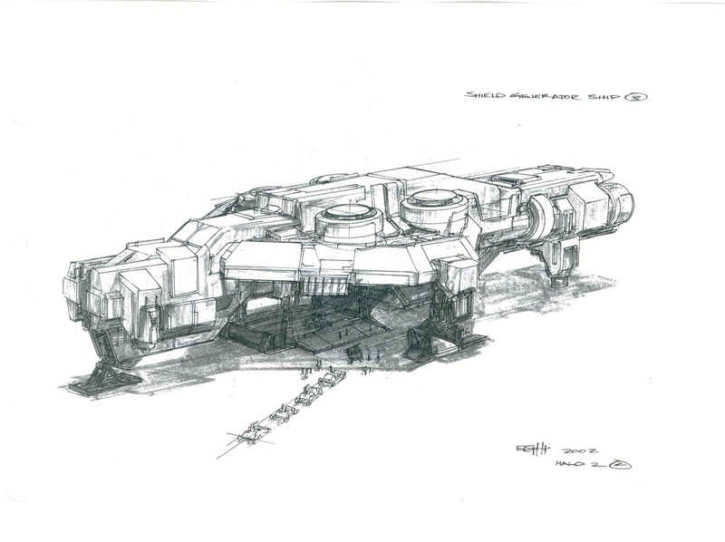 Illustration for article titled This Halo Concept Art is so Old it's Drawn on Paper